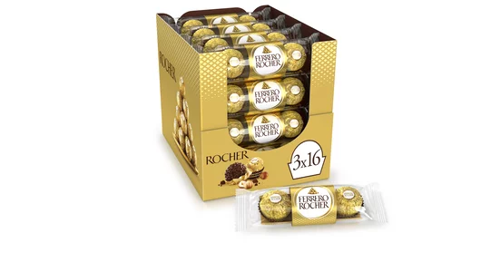 Конфеты Ferrero Rocher из молочного шоколада с начинкой из крема и лесного ореха 37,5 г