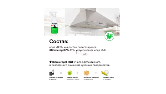 Универсальное экосредство для уборки на кухне Wonder Lab 550 мл