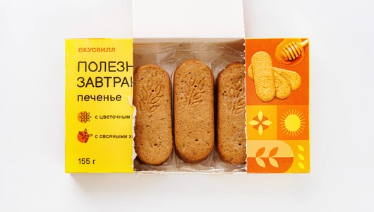 Печенье "Полезный завтрак" с медом и овс. хлопьями