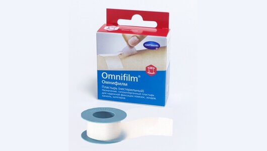 Omnifilm Пластырь фиксирующий из прозрачной пленки 1,25 см х 5 м, 1 шт