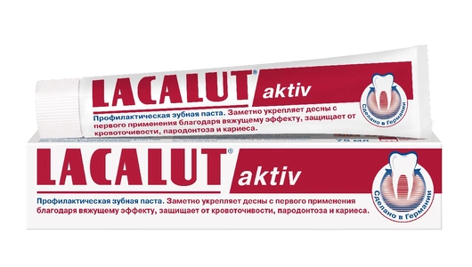 Зубная паста Lacalut aktiv Укрепляет десны уменьшает кровоточивость 75 мл Зубная паста Lacalut aktiv Укрепляет десны уменьшает кровоточивость 75 мл