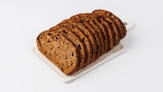 Хлеб "Ремесленный с семенами льна и зернами ржи", нарезка