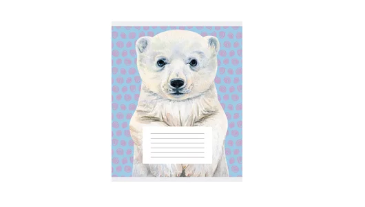 Тетрадь школьная Listoff Зверята А5 24 листа в клетку на скрепке Тетрадь школьная Listoff Зверята А5 24 листа в клетку на скрепке