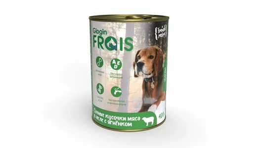 FRAIS HOLISTIC 420гр Корм для собак мясные кусочки с ягненком в желе