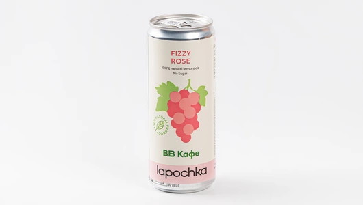 Напиток безалкогольный среднегазированный «Lapochka Fizzy Rose» (Лапочка Физзи Розе), кафе