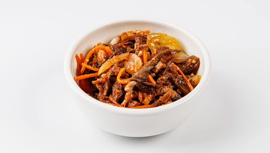 Салат "Хе" из баклажанов с грибами маринованный по-корейски