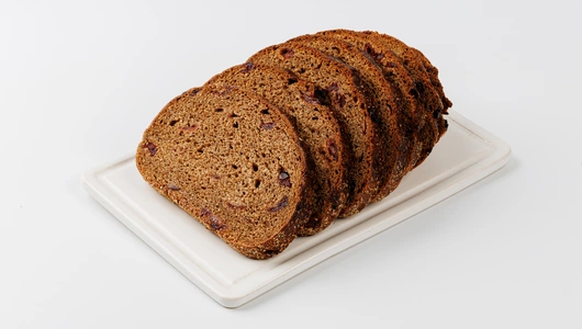 Хлеб "Заварной с клюквой", нарезка