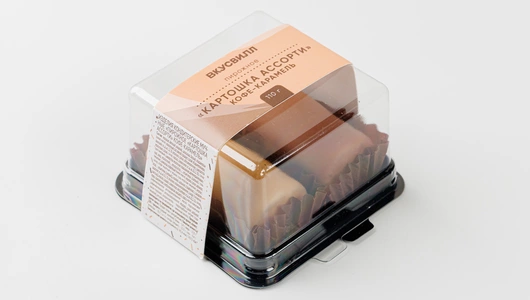 Пирожное "Картошка ассорти" кофе-карамель