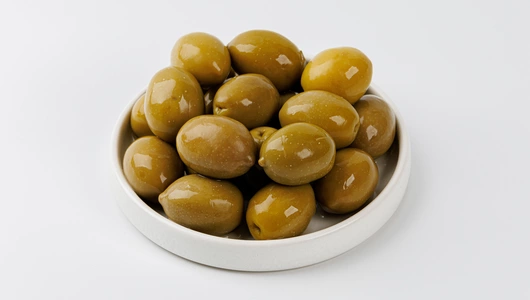 Оливки зеленые крупные с косточкой, ж/б, 420 г