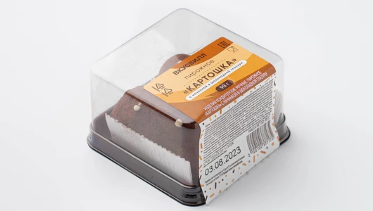 Пирожное "Картошка" с начинкой в шок. глазури