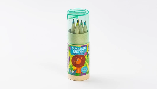 Карандаши цветные в тубусе, 12 шт Карандаши цветные в тубусе, 12 шт