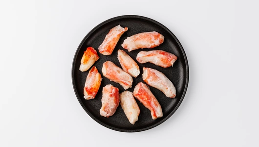 Краб камчатский мясо коленца варено-мороженое, 250 г Краб камчатский мясо коленца варено-мороженое, 250 г