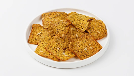 Чипсы с куркумой и гим. солью, безглютеновые Чипсы с куркумой и гим. солью, безглютеновые