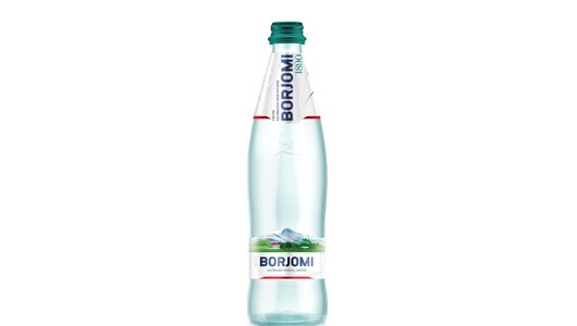 Вода минеральная Боржоми газированная стеклянная бутылка 0,5 л