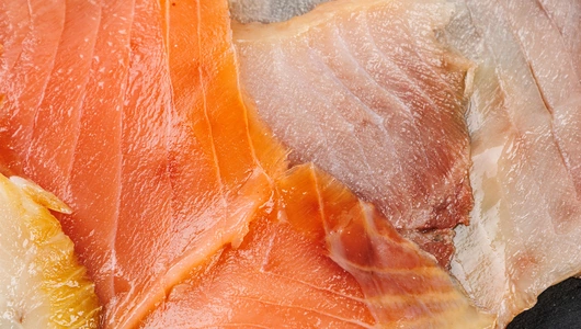 Ассорти х/к из кеты, масляной рыбы, нерки и омуля, 200 г Ассорти х/к из кеты, масляной рыбы, нерки и омуля, 200 г