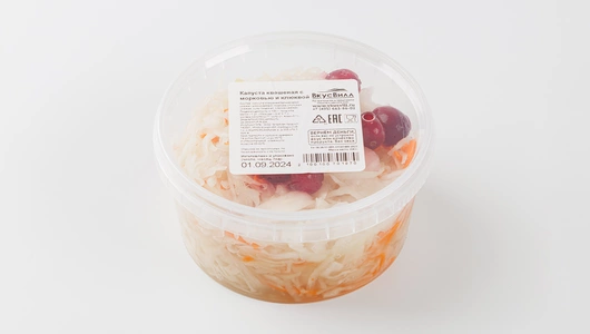 Капуста квашеная с морковью и клюквой Капуста квашеная с морковью и клюквой