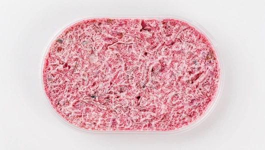 Сельдь тихоокеан. кусочки с икрой со свеклой в майонезе., 180 г Сельдь тихоокеан. кусочки с икрой со свеклой в майонезе., 180 г