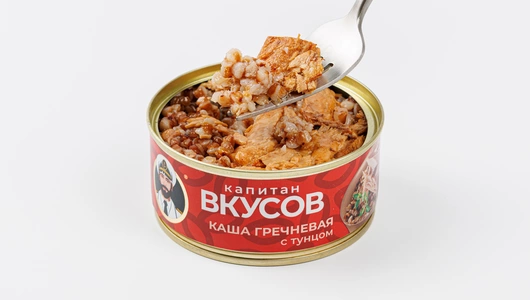 Каша гречневая с филе-кусочками тунца полосатого ж/б, 170 г