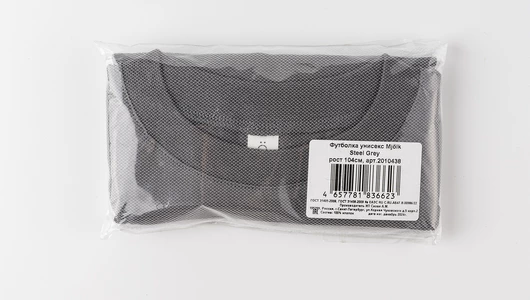 Футболка унисекс, Steel Grey, р.98, Mjolk Футболка унисекс, Steel Grey, р.98, Mjolk