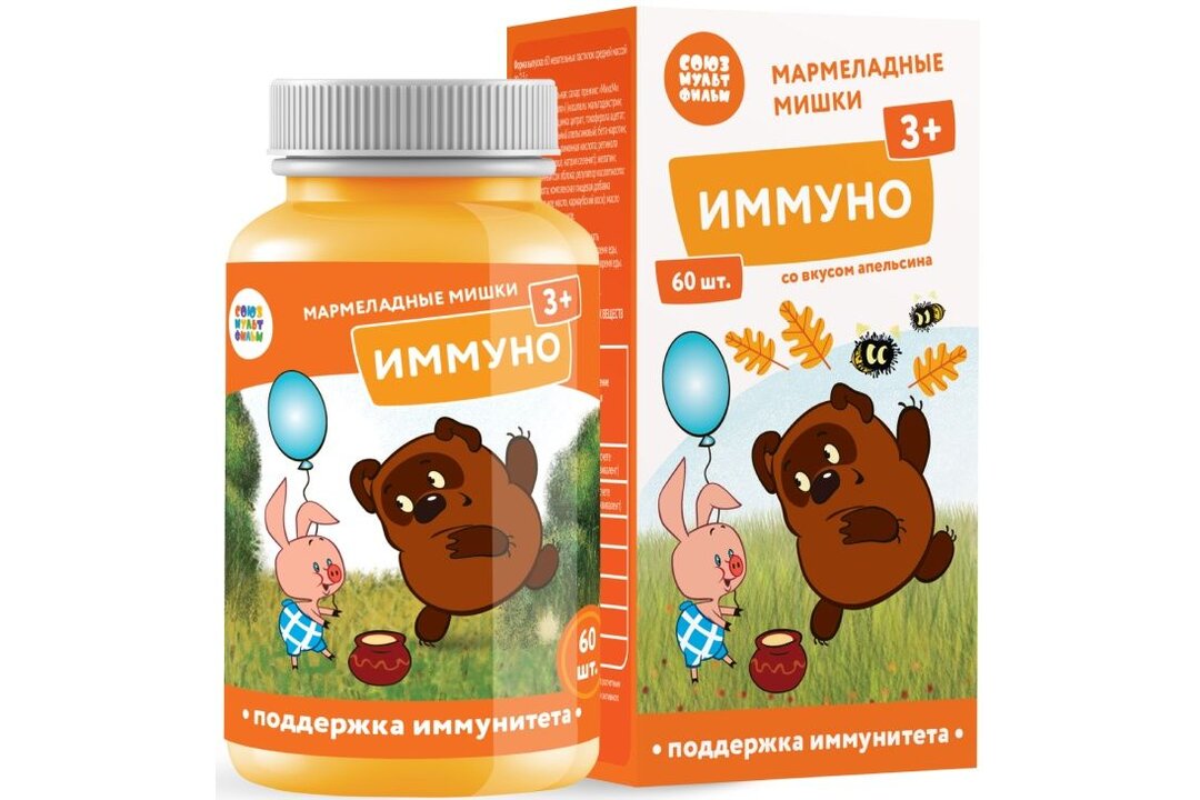 Мармеладные мишки Иммуно пастилки жев. 60 шт с бесплатной доставкой на дом из «ВкусВилл» | Москва и вся Россия