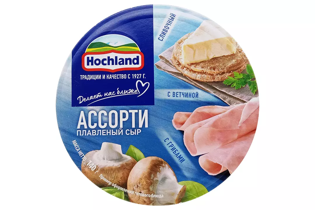 Сыр хохланд фото упаковки Сыр плавленый Hochland Ассорти Синее 140 г с бесплатной доставкой на дом из "Вку