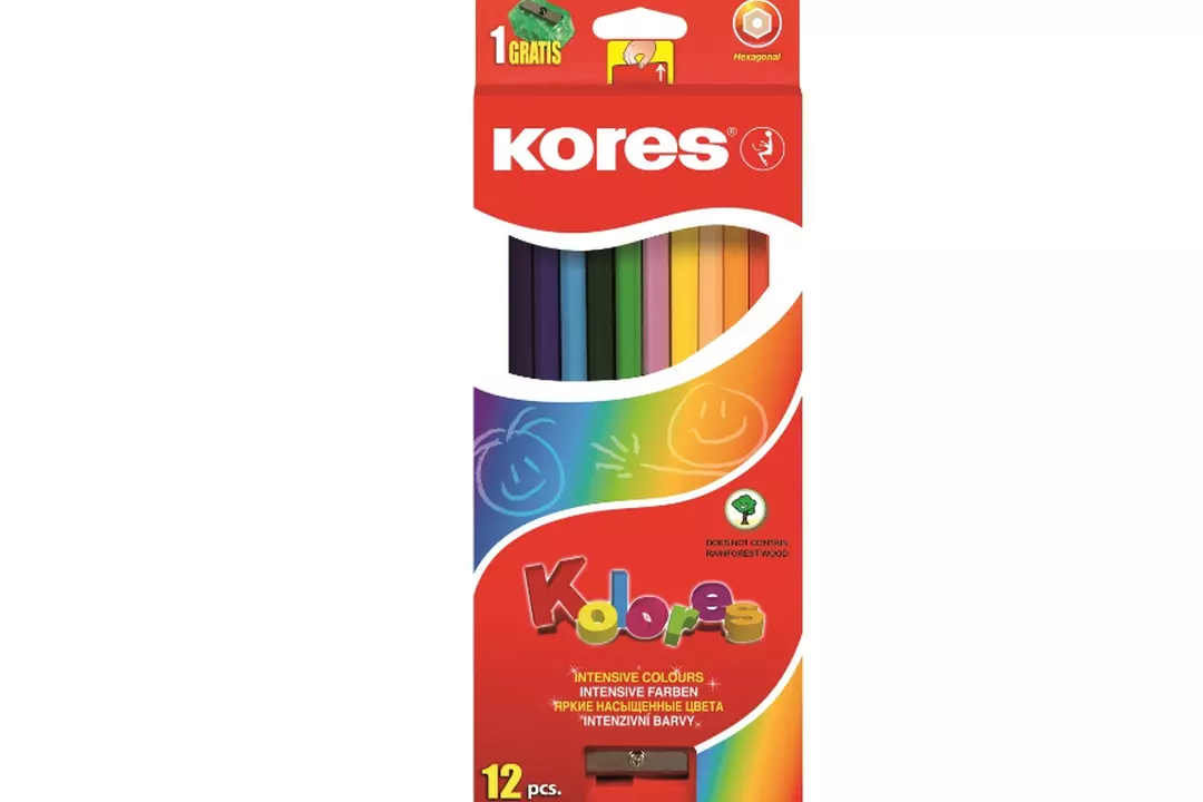 карандаши цветные kores 12 цветов купить