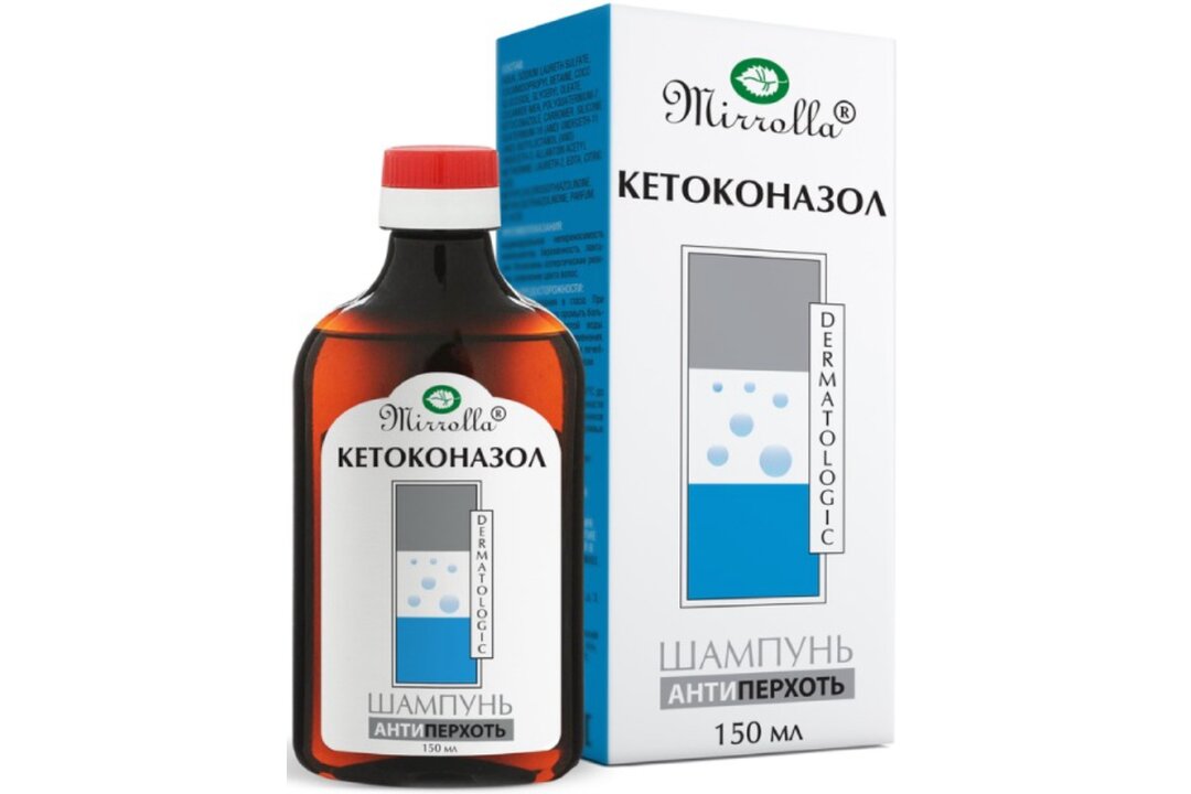Кетоконазол против перхоти отзывы. Шампунь против перхоти с кетоконазолом 2 150 мл. Шампунь с кетоконазолом Миролла.