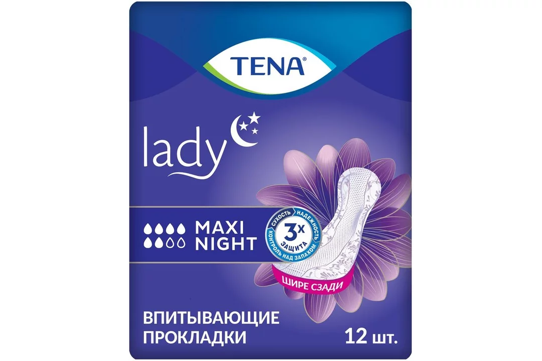 TENA Lady Maxi Night Incontinence Pads 12 per pack