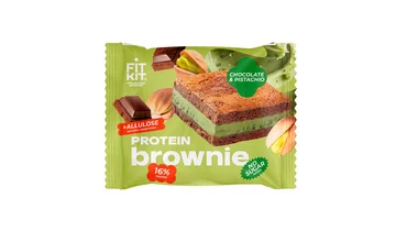 Десерт протеиновый Fit Kit Брауни и со вкусом Шоколад фисташка 40 г