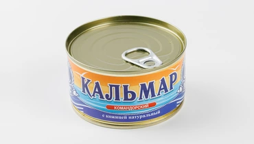 Кальмар командорский с кожицей натуральный, 185 г