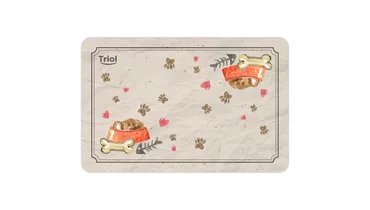 Изображение товара Коврик под миску Косточки 430x280мм ЭВА Динозаврик