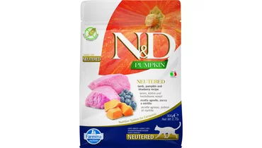 Изображение товара FARMINA сухой корм 300гр для кастрированных котов и стерилизованных кошек ягненок с черникой и тыкв