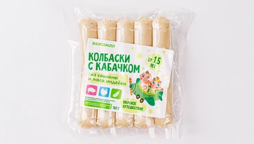 Колбаски из свинины и мяса индейки с кабачком для детей от 1,5 лет