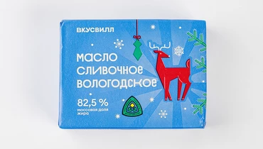 Масло «Вологодское» сливочное 82,5%, 200 г