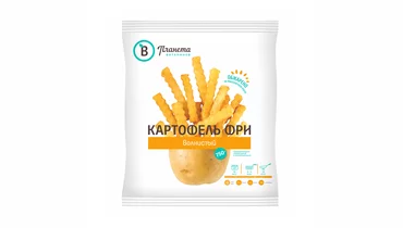 Картофель фри Планета Витаминов волнистый замороженный 750 г