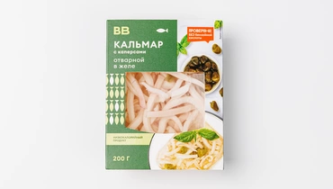 Кальмар с каперсами отварной в желе, 200 г