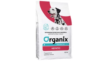 Изображение товара Organix prof сухой корм для собак 2,5 кг — поддержание здоровья печени
