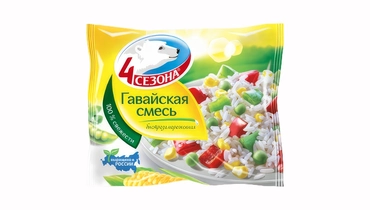 Смесь овощная 4 Сезона Гавайская быстрозамороженная 400 г