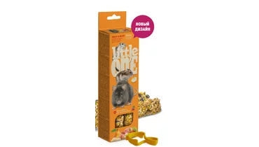 Изображение товара LITTLE ONE 60гр*2шт Палочки для хомяков, крыс, мышей и песчанок с фруктами и орехами