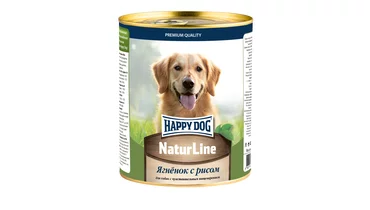 Изображение товара Влажный корм для собак HAPPY DOG 970гр с ягненком и рисом Natur Line