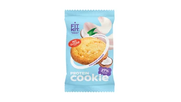 Десерт протеиновый Fit Kit Куки со вкусом Кокосовый крем 40 г