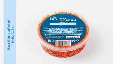 Икра форели зернистая соленая пласт/б зам., 150 г