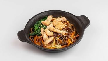 Изображение товара Фунчоза с курицей - корейское готовое блюдо быстро и вкусно