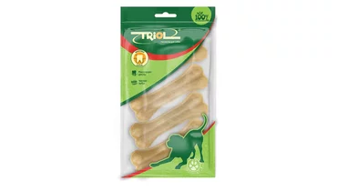 Изображение товара Косточки жевательные DENTAL TRIOL 10см для собак натуральные 4 шт