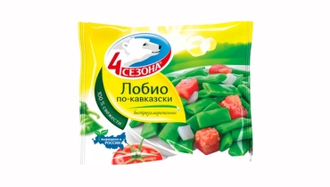 Смесь овощная 4 Сезона Лобио по-кавказски быстрозамороженная 400 г