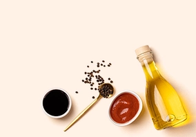 Масла, соусы, специи, сахар и соль