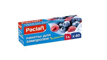 Изображение товара Пакеты для заморозки Paclan (28х18см) 1л 40 шт