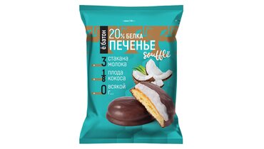 Изображение товара Печенье протеиновое с суфле Ёбатон Кокос 50 г
