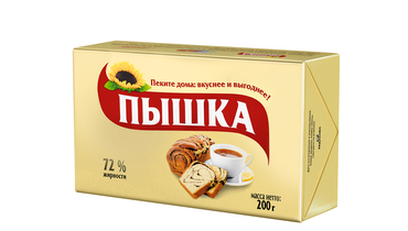 Изображение товара Маргарин Пышка для выпечки 72% 200 г