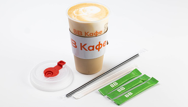 Изображение товара Капучино 0.4 безлакт из ВкусВилл - горячий напиток с арабикой и робустой